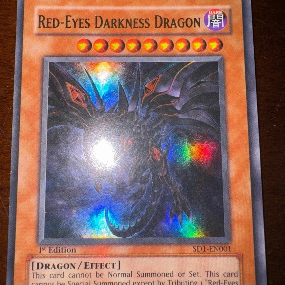 Yugioh - Red-Eyes Darkness Dragon SD1-EN001 1st Edition Ultra MP Holo Foil